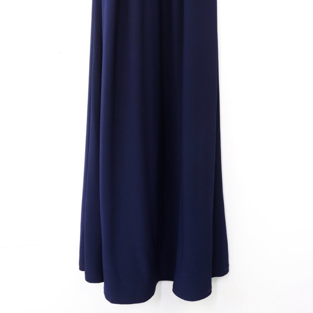 Lulu's Navy Beaded-Neckline Evening Gown - Picture 6 of 16
